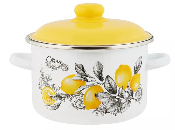 Изображение Кастрюля Appetite 6RD181M CITRON эмал цил (3 л )