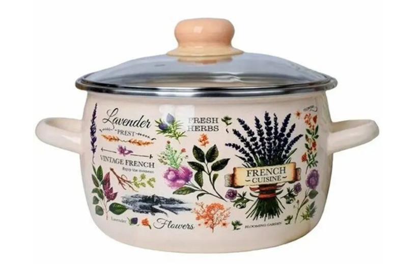 Изображение Кастрюля Appetite 1RC201S Эдем эмал сфер стекл/кр (4 л )