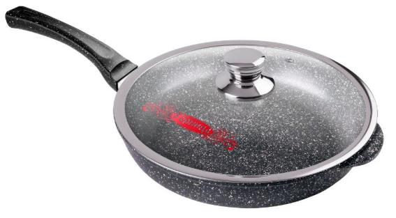 Изображение Универсальная сковорода РОССИЯ 260/55мм Гранит пласт/руч. с кр. (п/у), с2611аг (26 см )