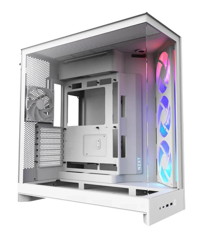 Изображение Корпус NZXT H9 Flow RGB White (mATX, ATX, Mini-ITX, EATX, белый, без БП)/(CM-H92FW-R1)