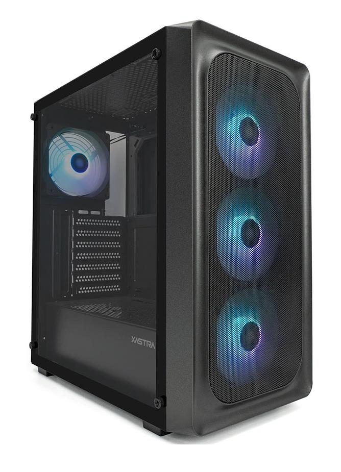 Изображение Корпус XASTRA A407 4ARGB Black (mATX, ATX, Mini-ITX, черный, без БП)/(A407-4FC12A)