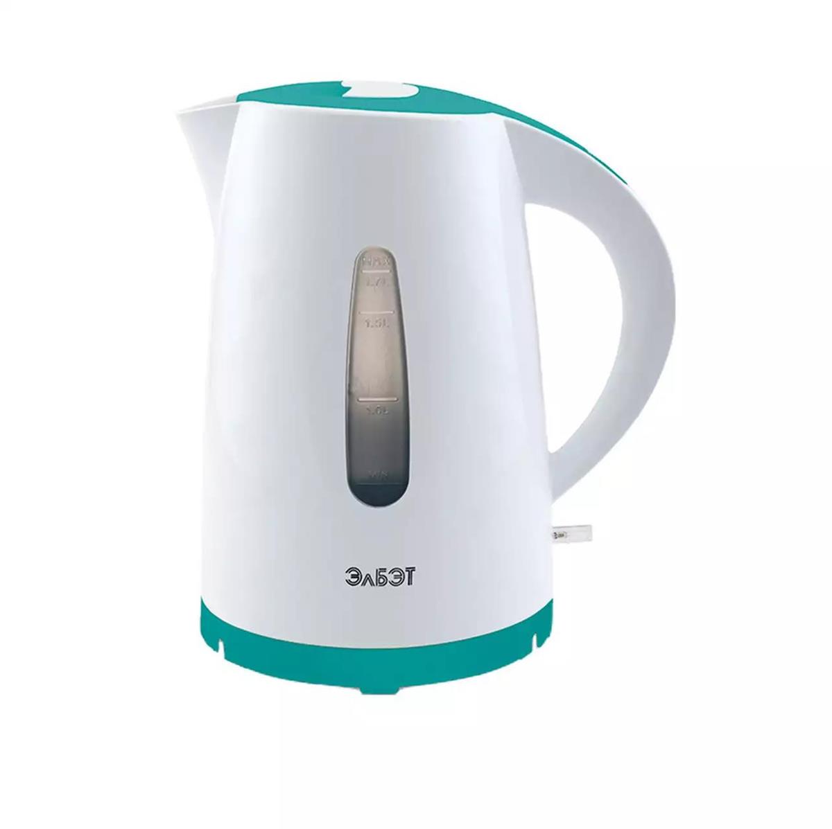 Изображение Электрический чайник ЭлБэт EK 1,7-01P (2200 Вт/1,7 л /пластик/белый, изумрудный)
