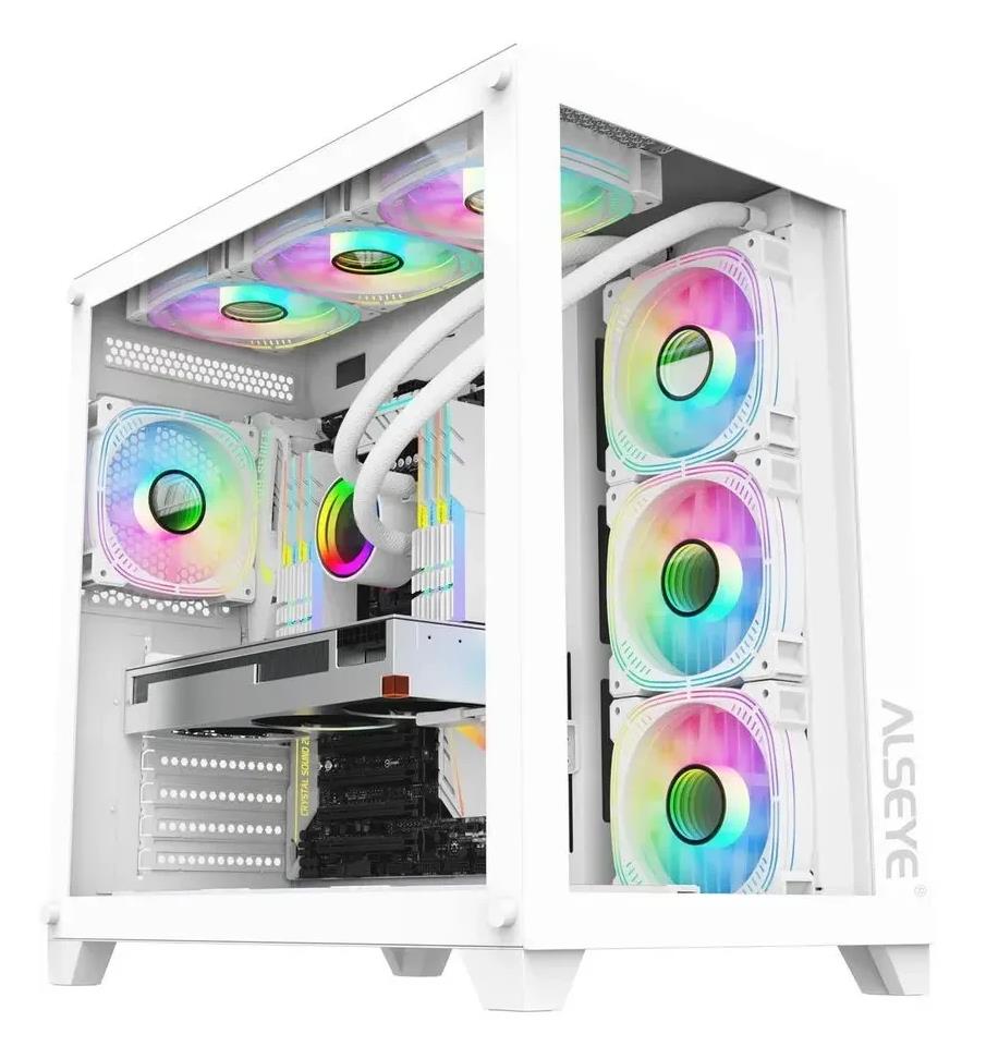 Изображение Корпус Alseye Knight-W (mATX, ATX, Mini-ITX, белый, без БП)/(Knight-W)