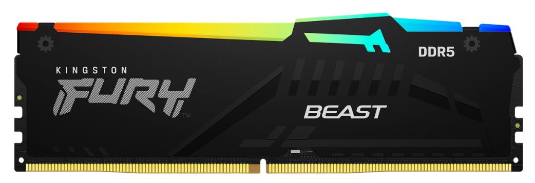 Изображение Оперативная память 1x32 GB DDR5 Kingston Fury Beast Black RGB (51200 Мб/с, 6400 МГц, CL32)
