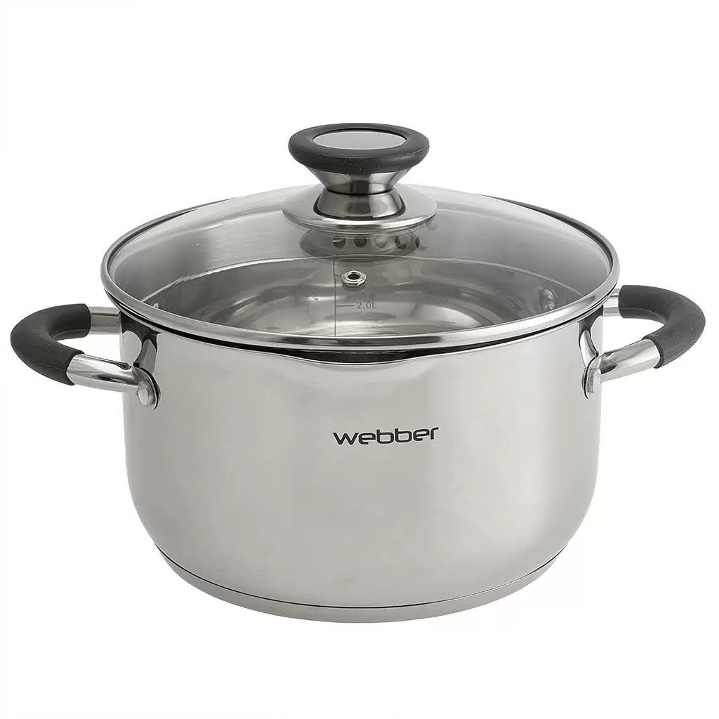 Изображение Кастрюля Webber BE-373/2 со стеклянной крышкой (d=20; 3,6 л) (4) (3,6 л )