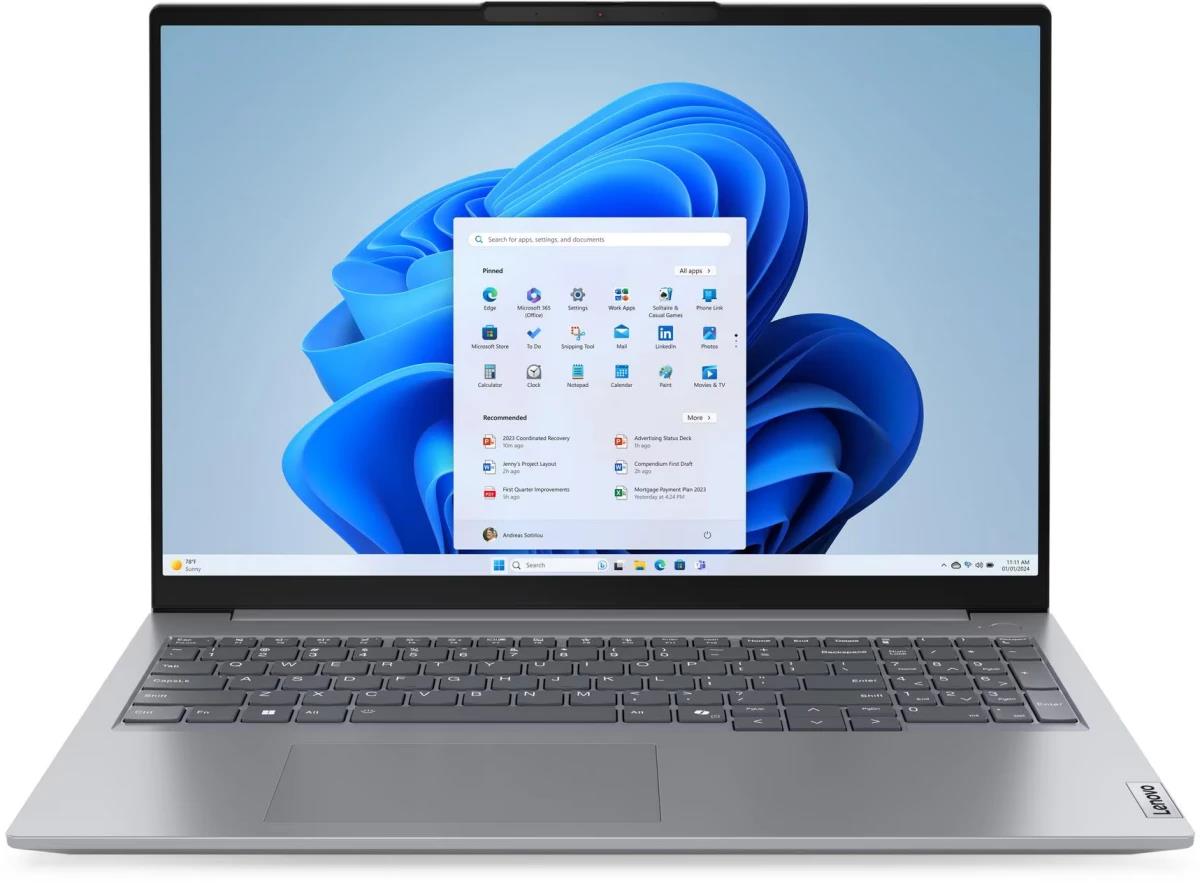 Изображение Ноутбук Lenovo ThinkBook 16 G7 ARP (AMD 7535HS 3300 МГц/ SSD 512 ГБ  /RAM 32 ГБ/ 16" 1920x1200/VGA встроенная/ Без ОС) (21MW00AXSA)