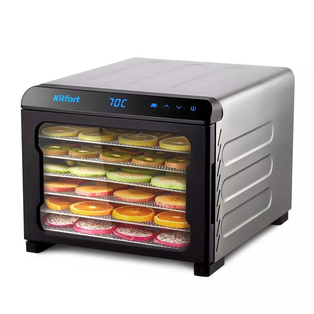 Изображение Сушилка для овощей Kitfort КТ-4931 21под. 650Вт (поддонов 21 шт, 650 Вт , черный, металлик)