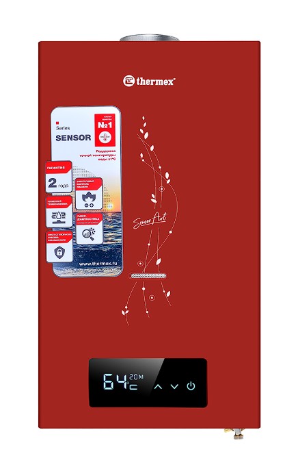 Изображение Водонагреватель проточный (газовые) Thermex S 20 MD (Art Red)