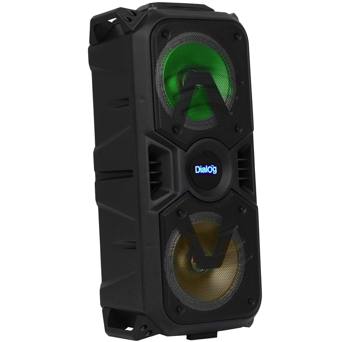 Изображение Портативная акустика Dialog Oscar AO-11 1.0, 26W RMS, Караоке c микрофоном, BT+FM+USB+SD+LED (  черный)