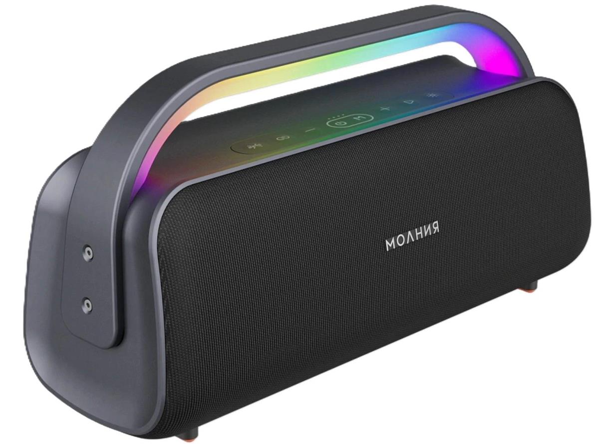 Изображение Портативная акустика Ural Молния Кварк 240W 1.1 BT/3.5Jack/USB-C 10м 8000mAh (без.бат) (УРАЛ МОЛНИЯ КВАРК) (240 Вт   черный, серый)