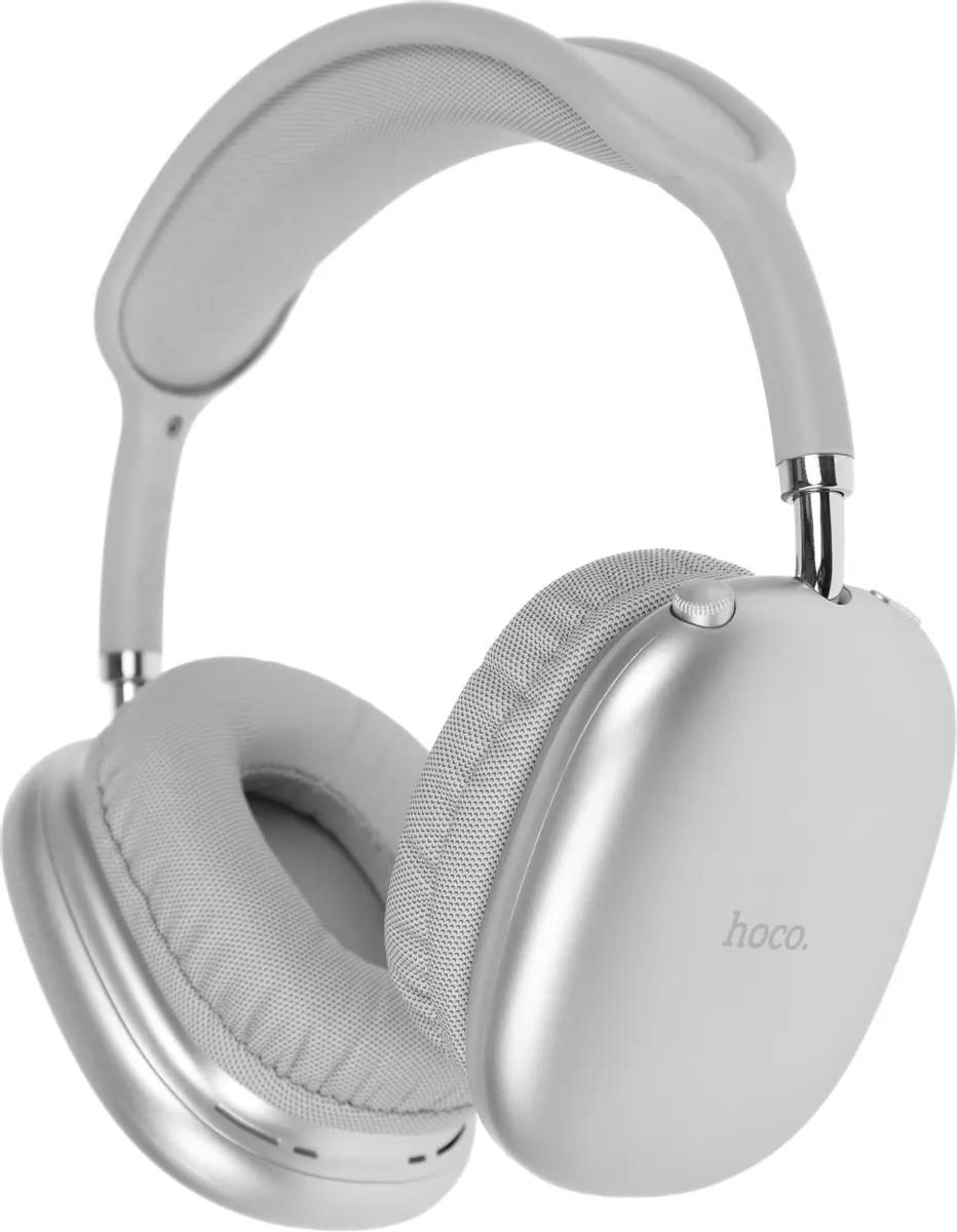 Изображение Bluetooth-гарнитура/наушники Hoco Air Triumph W35 (серебристый)