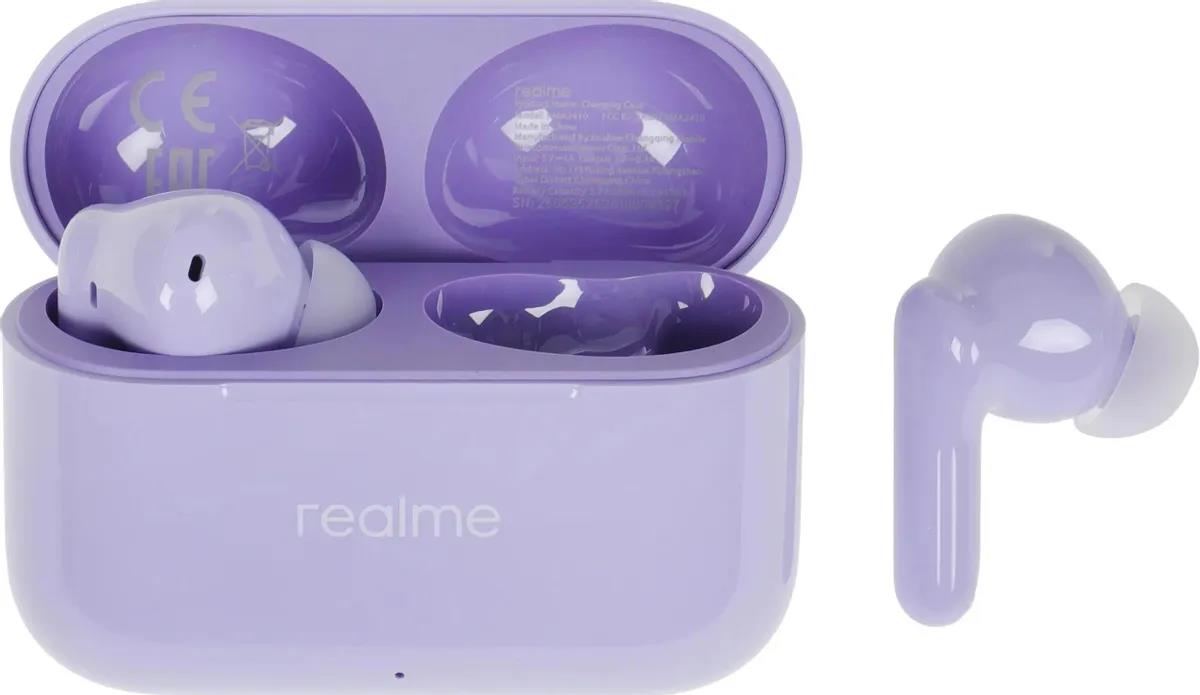 Изображение Bluetooth-гарнитура/наушники Realme Buds T200 (фиолетовый)