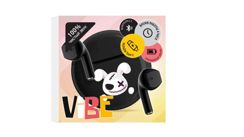 Изображение Bluetooth-гарнитура/наушники Qumo TWS ViBE ВТ 0100 "Rabbit" (черный)