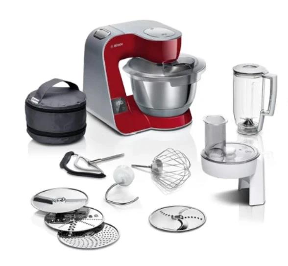 Изображение Кухонный комбайн Bosch MUM5X720 планетар.вращ. 1000Вт (3,9 л /1000 Вт /красный, серый)