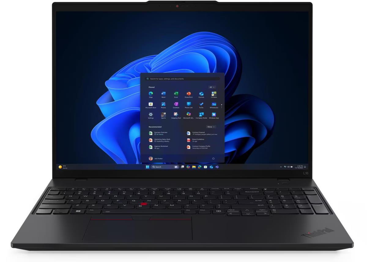 Изображение Ноутбук Lenovo ThinkPad L16 Gen 2 (Intel 225U 1500 МГц/ SSD 512 ГБ  /RAM 16 ГБ/ 16" 1920x1200/VGA встроенная/ Windows 11 Pro) (21SA002SUS)