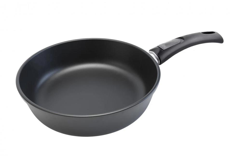 Изображение Универсальная сковорода НЕВА МЕТАЛЛ ПОСУДА 9024 Ферра Индукция, литая, 24, с/р (24 см Съемные ручки)