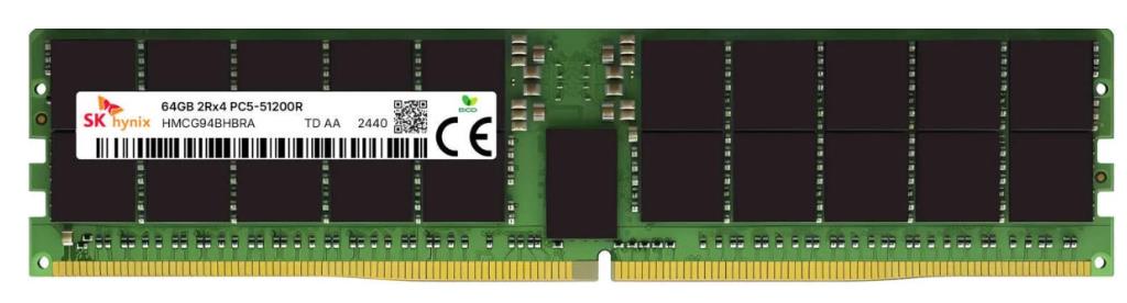 Изображение Оперативная память 1х64 GB DDR5 Hynix HMCG94BHBRA276N (51200 Мб/с, 6400 МГц, CL52)