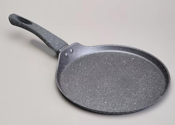 Изображение Блинная сковорода AGNESS 932-521 GREY MARBLE блинная с а/приг.покрытием 24Х2см индукция (24 см )