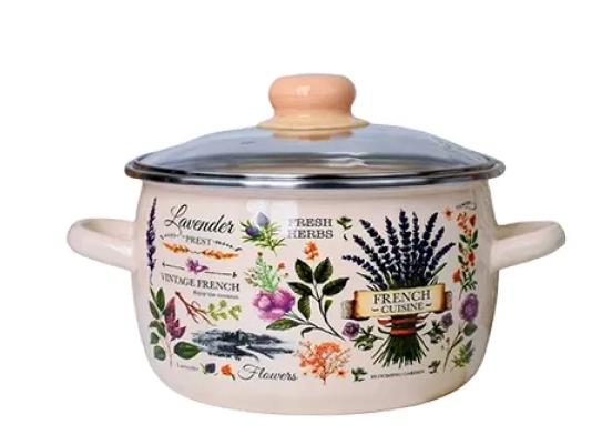 Изображение Кастрюля Appetite 1RC181S Эдем эмал сфер 3,0л стекл/кр (3 л )