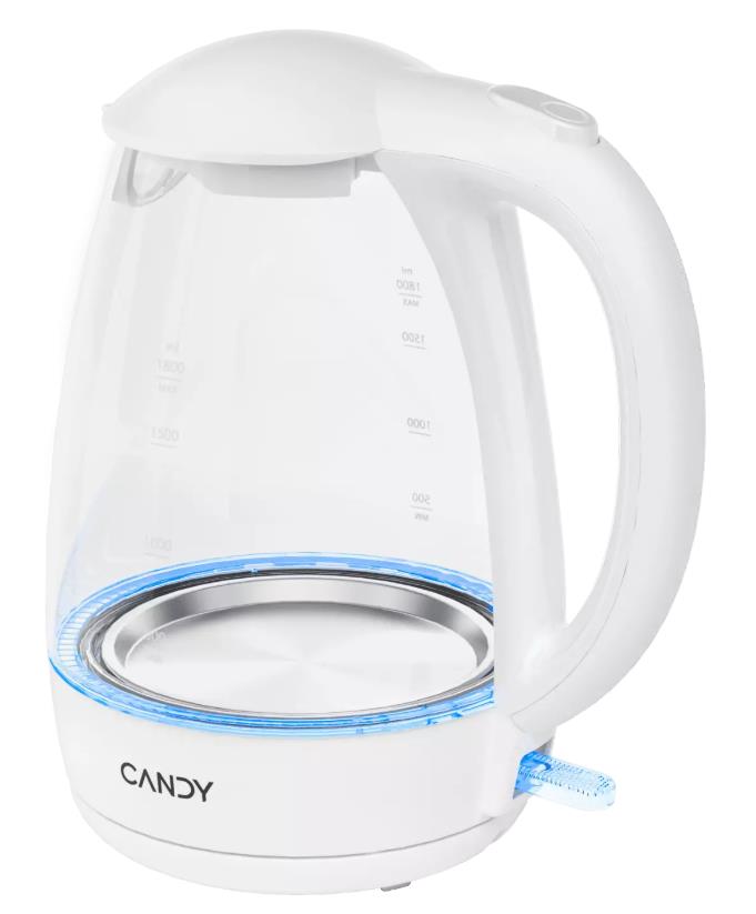 Изображение Электрический чайник Candy CK-300 (2200 Вт/1,8 л /стекло/прозрачный, белый)
