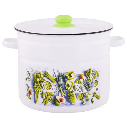 Изображение Кастрюля Appetite 1с200с Свежая зелень эмал цил (9 л )