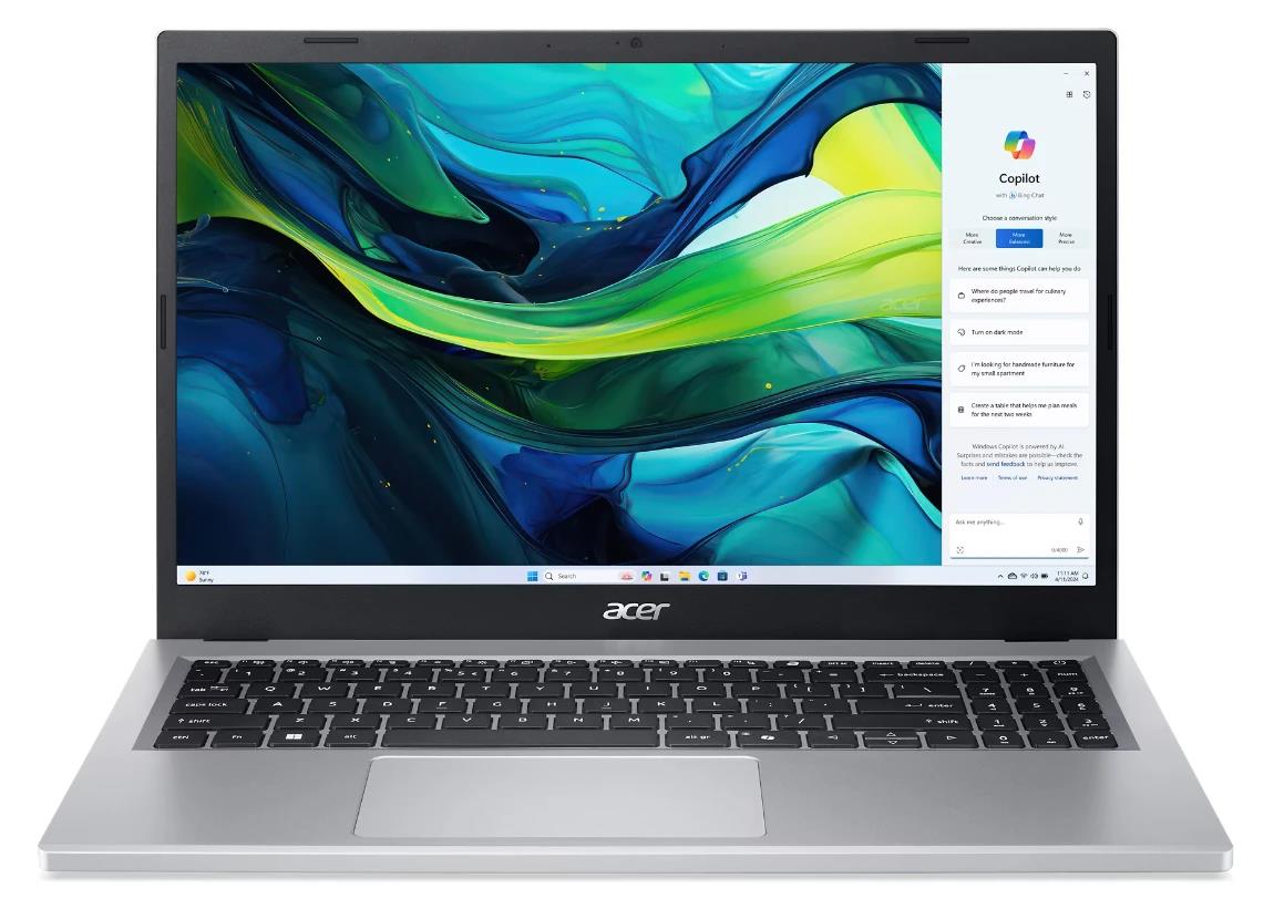 Изображение Ноутбук Acer Aspire Go 15 AG15-21PT-R5GQ (AMD 7520U 2800 МГц/ SSD 512 ГБ  /RAM 8 ГБ/ 15.6" 1920x1080/VGA встроенная/ Windows 11 Home) (NX.JJJAA.004)