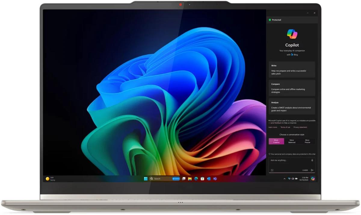Изображение Ноутбук Lenovo Yoga 7 2-in-1 14AKP10 (AMD 340 2000 МГц/ SSD 1024 ГБ  /RAM 24 ГБ/ 14" 1920x1200/VGA встроенная/ Без ОС) (83JR0060RK)