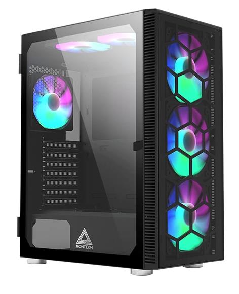 Изображение Корпус Montech X3 GLASS Black (mATX, ATX, Mini-ITX, черный, без БП)/(X3 GLASS BL)