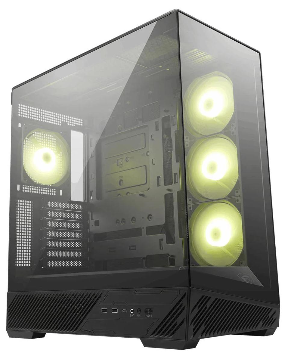 Изображение Корпус MSI MAG Pano 130R PZ Black (mATX, ATX, Mini-ITX, черный, без БП)/(306-7G32R21-HH9)