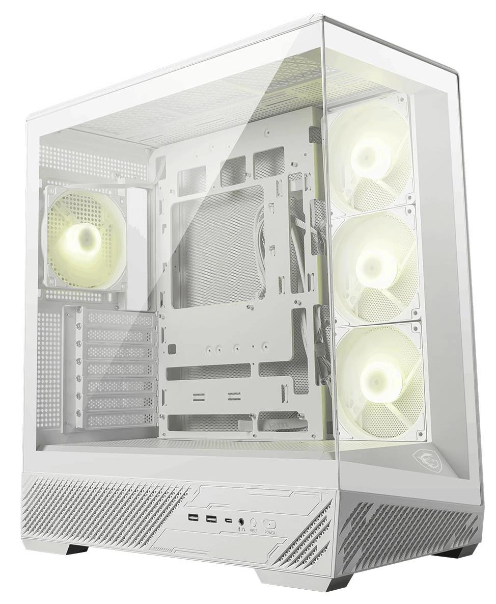 Изображение Корпус MSI MAG Pano 130R PZ White (mATX, ATX, Mini-ITX, белый, без БП)/(306-7G32W21-HH9)