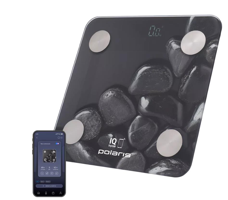Изображение Весы Polaris PWS-1837 IO Home ( электронные,180 кг),черный, рисунок