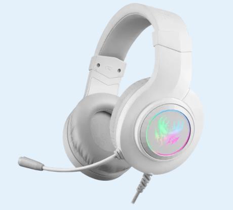 Изображение Наушники Defender Ghost LED, LED, провод 1.8 м белый