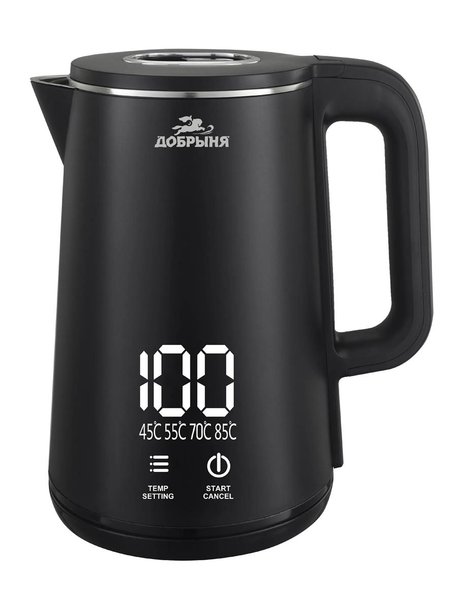 Изображение Электрический чайник Добрыня DO-1273B  (1800 Вт/1,8 л /пластик/черный)
