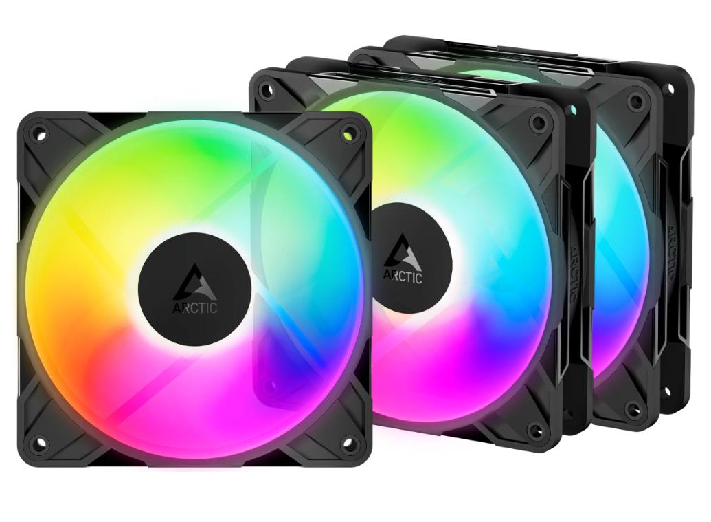 Изображение Вентилятор Arctic P12 Pro Reverse A-RGB Black (3000 об/мин , 120x120x25 мм,4-pin PWM)