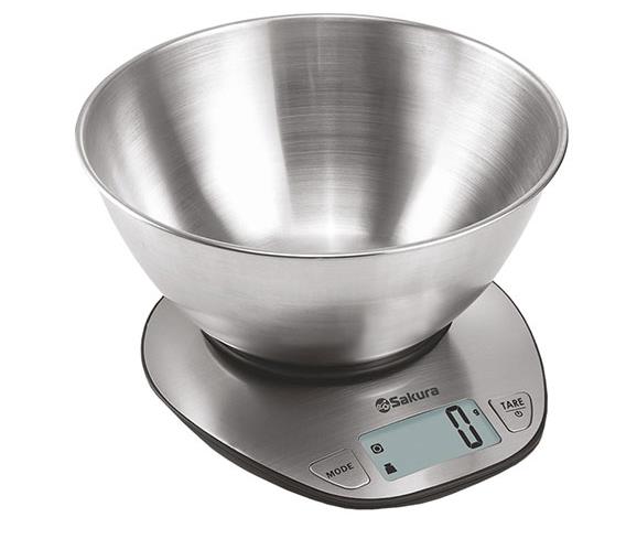 Изображение Весы кухонные Sakura SA-6064 5кг элек нерж ()