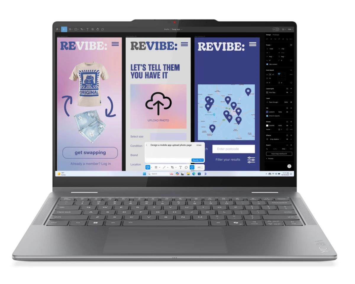 Изображение Ноутбук Lenovo Yoga 7 2-in-1 14ILL10 (Intel 226V 2100 МГц/ SSD 512 ГБ  /RAM 16 ГБ/ 14" 1920x1200/VGA встроенная/ Windows 11 Pro) (83JQ00D0SA)