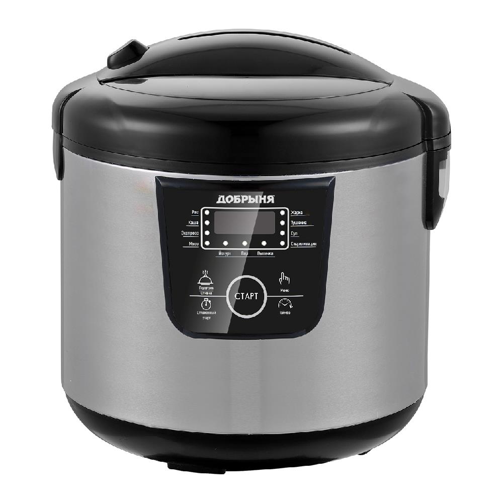 Изображение Мультиварка Добрыня DO-1023 (1000 Вт/4 л /черный, серебристый)