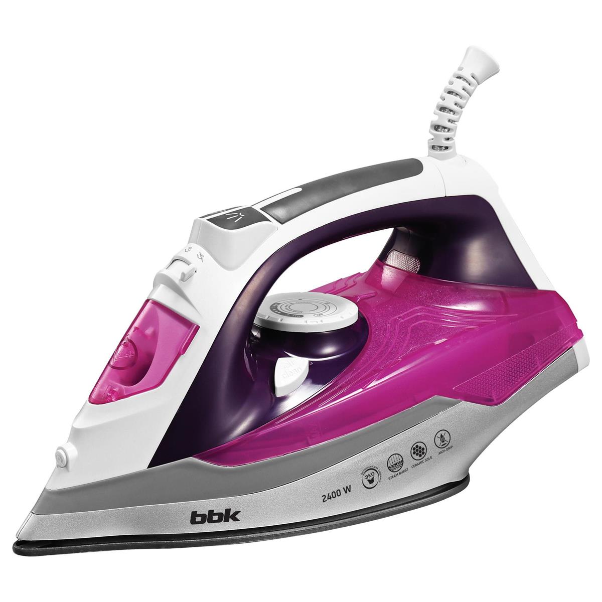 Изображение Утюг BBK ISE-2409 (2400 Вт/фиолетовый)
