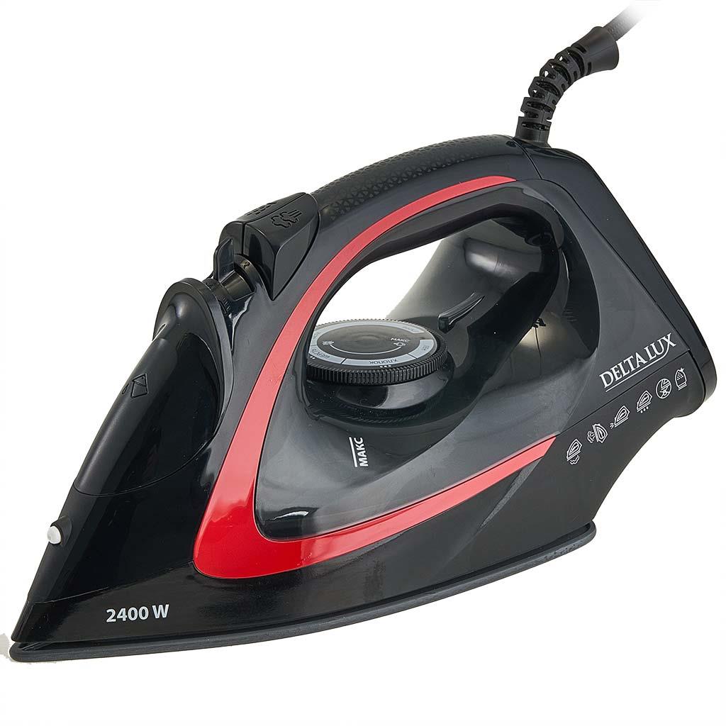 Изображение Утюг DELTA LUX DE-3006 (2400 Вт/красный, черный)