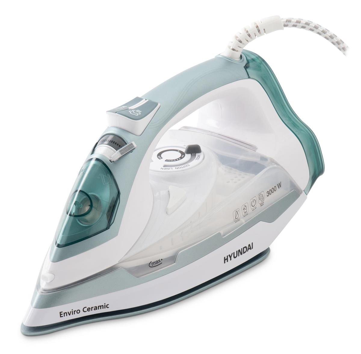 Изображение Утюг Hyundai H-SI01223 (3000 Вт/белый, изумрудный)