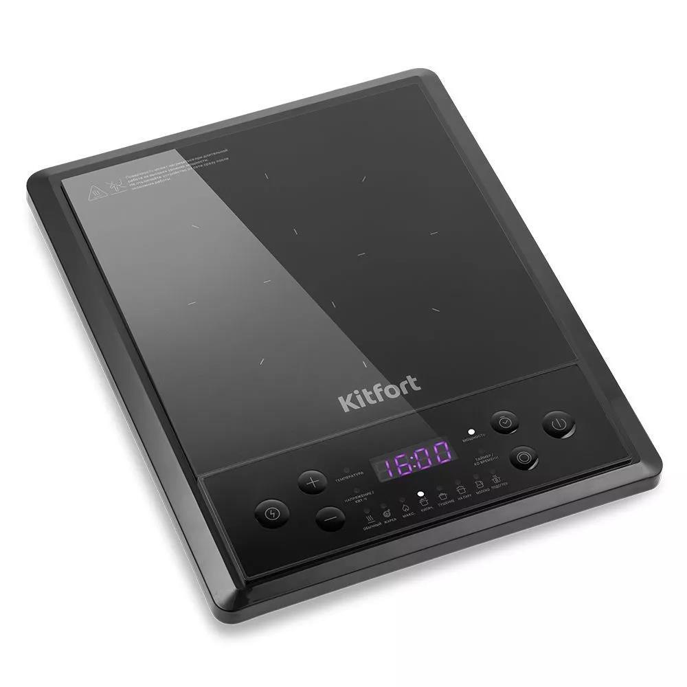 Изображение Плита настольная Kitfort КТ-158  стеклокерамика (Индукционная, , черный)