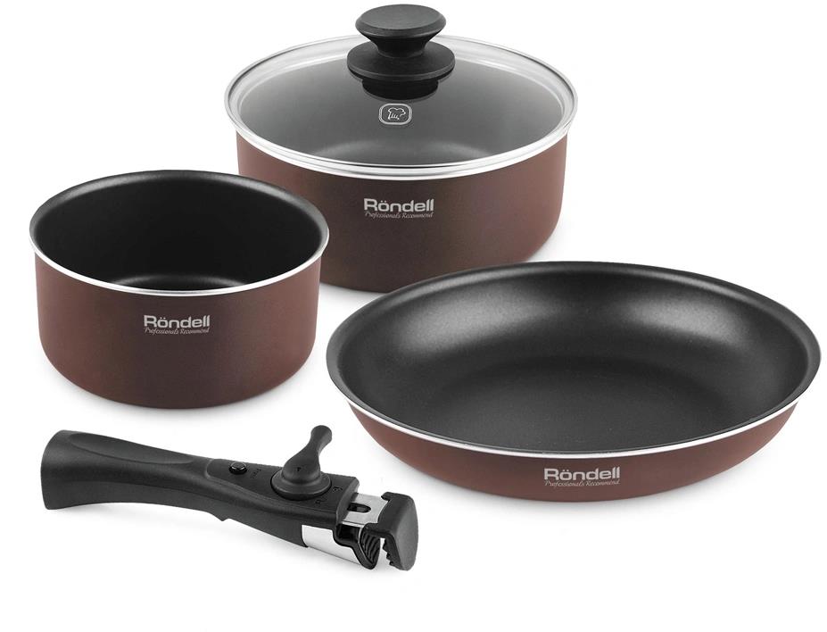 Изображение Набор посуды Rondell Kortado RDA-1012 коричневый 3 л