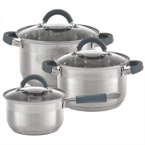 Изображение Набор посуды Webber BE-634/6 ( 2,1л.,3л.,4л.)  4 л