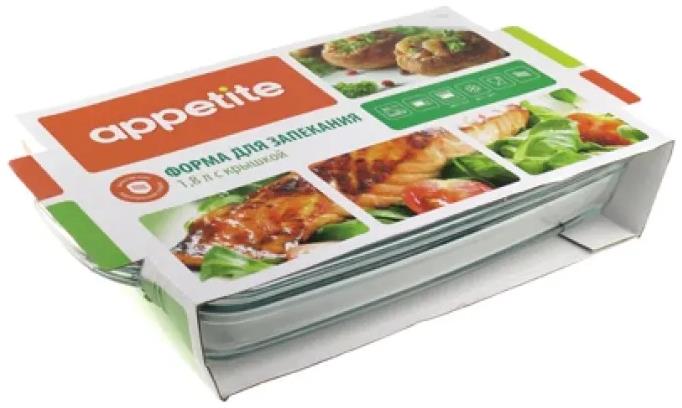 Изображение Форма Appetite RCR2 стекл прям 34х20х9см/1,8л с кр 1,8 л