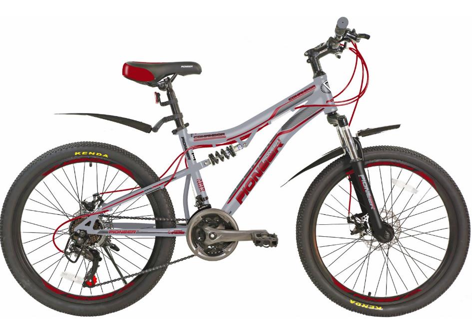 Изображение Велосипед Pioneer Comandor 24 (красный, серый, черный/24 "/14.0 ")-2021 года