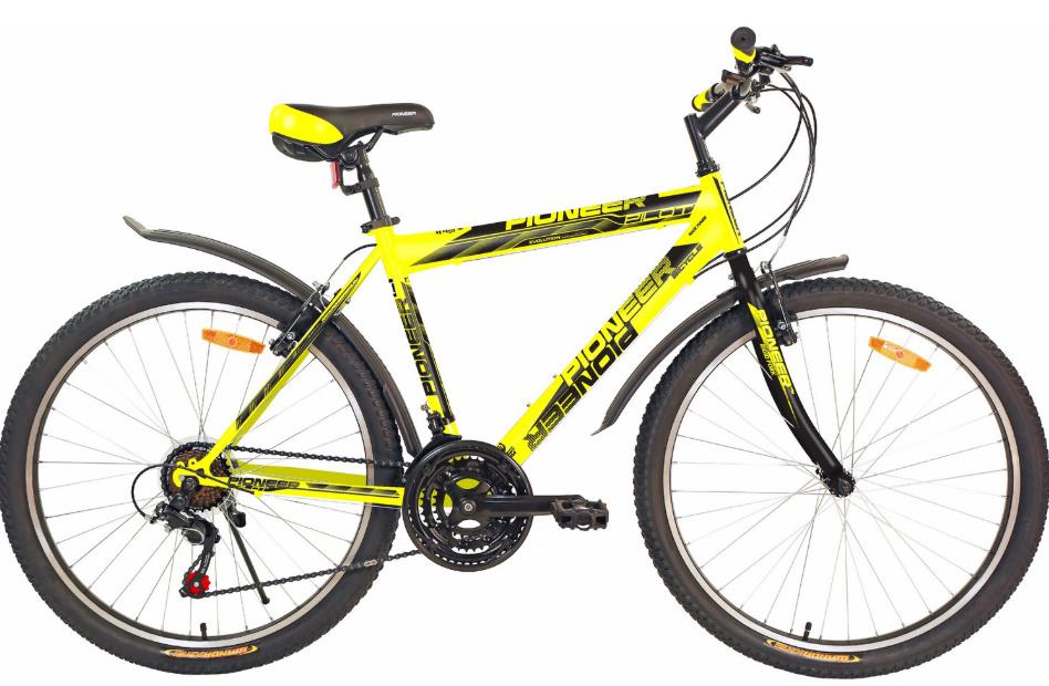 Изображение Велосипед Pioneer Pilot 26 (черный, лимонный/26 "/17.0 ")-2022 года