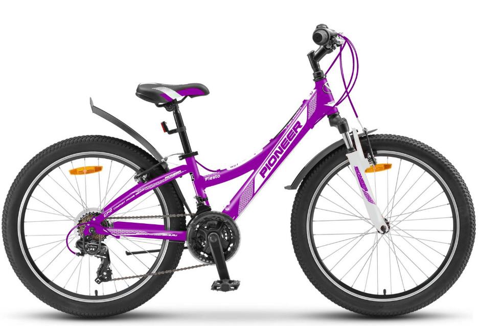 Изображение Велосипед Pioneer Fiesta 24 (белый, фиолетовый/24 "/13.0 ")-2022 года