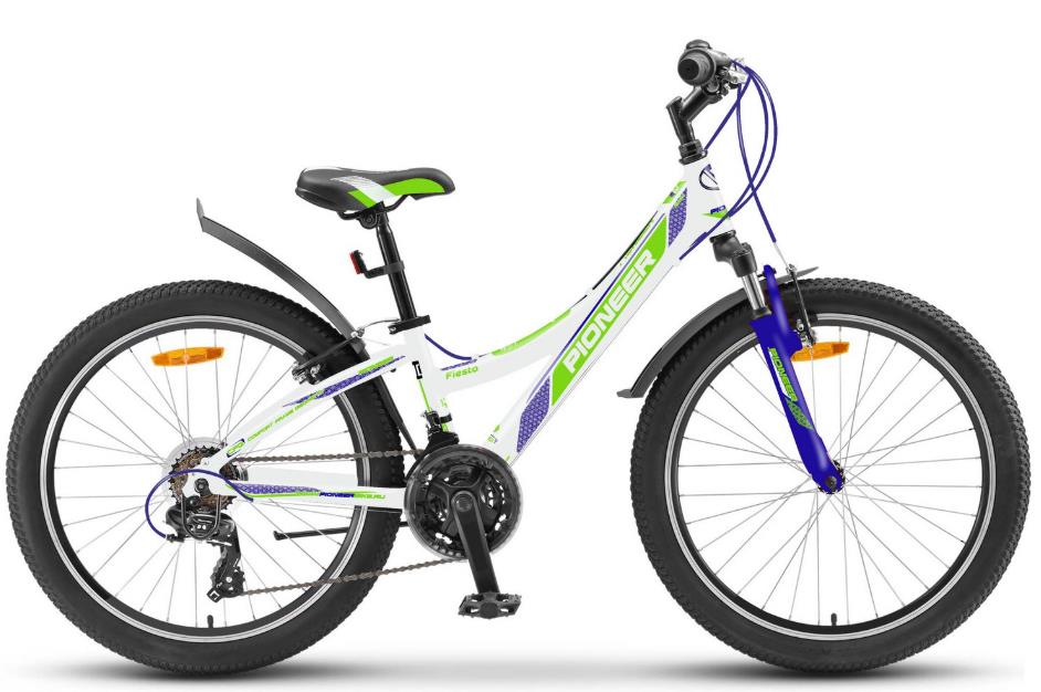 Изображение Велосипед Pioneer Fiesta 24 (белый, синий, зеленый/24 "/13.0 ")-2022 года