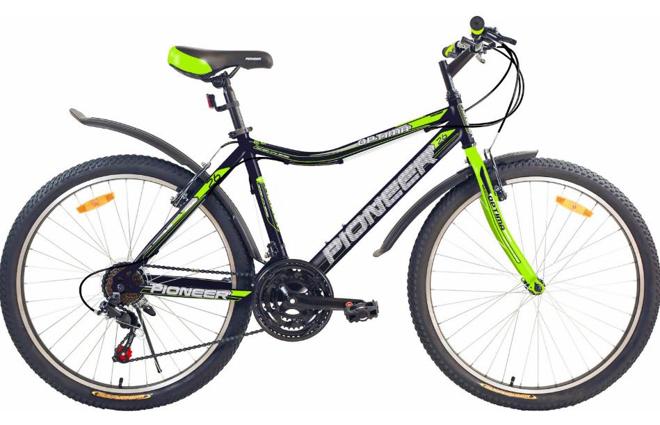 Изображение Велосипед Pioneer Optima 26 (белый, черный, зеленый/26 "/14.0 ")-2023 года