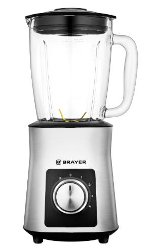 Изображение Блендер Brayer BR1208 (стационарный/1600 Вт/серебристый, черный)